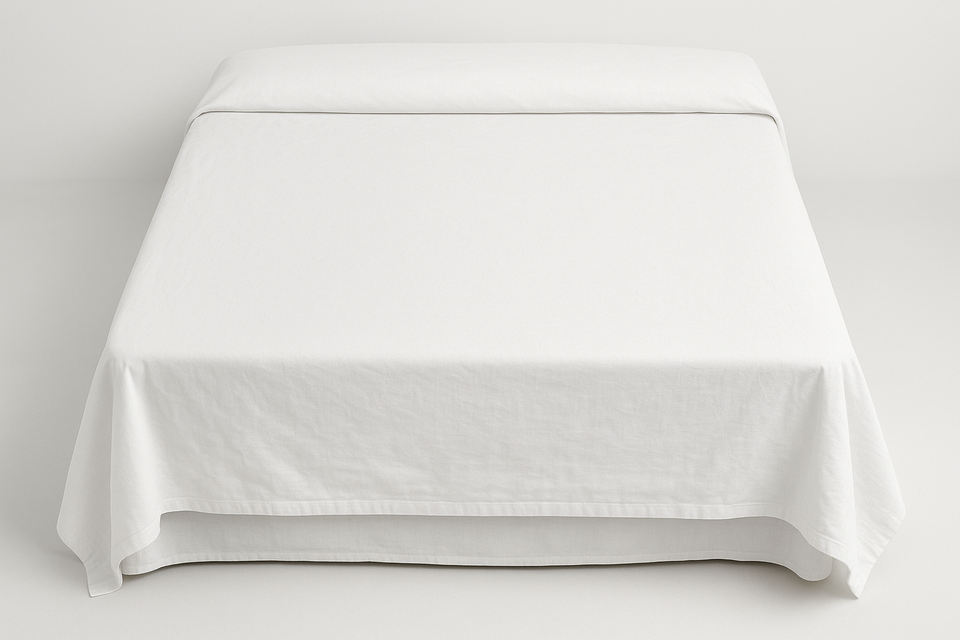 Lençol de Cobrir Casal Branco Algodão - 230x250cm